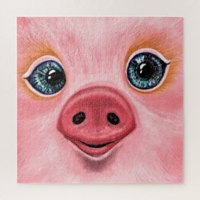 Baby Piglet Jigsaw Puzzle - Lächeln (Vertikal)