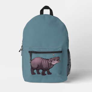 Baby Pigmy Hippo Bedruckter Rucksack