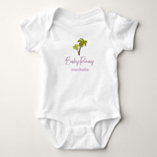 Baby Pinay Palm Tree mit Individuelle Name Strampler