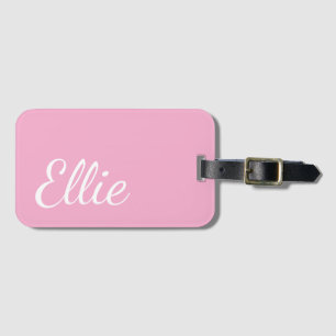 Baby Pink Bliss   Benutzerdefinierter Name in Kurs Gepäckanhänger