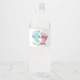 BABY Pink Blue Tiny Footprints Shower Reveal Party