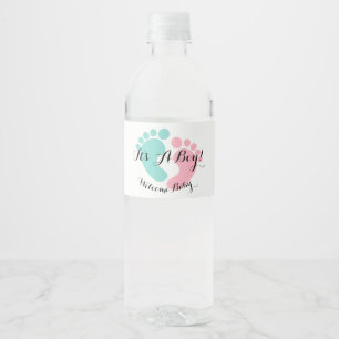 BABY Pink Blue Tiny Footprints Shower Reveal Party