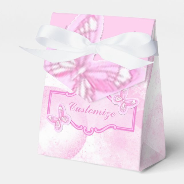 Baby Pink Butterfly Geschenkschachtel (Vorderseite)