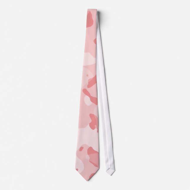 Baby Pink Camouflage; Camouflage Krawatte (Vorderseite)