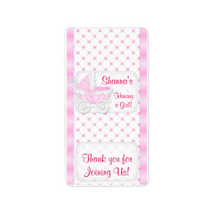 Baby Pink Dusche Hersheys Miniatur Bonbonverpackun Adressaufkleber
