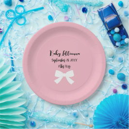 BABY Pink Dusche seine A Girl Party Papier-Teller Pappteller