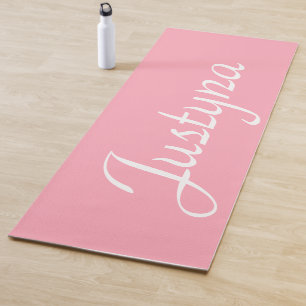 Baby Pink Eleganter Name Stilvoll einfach Yogamatte