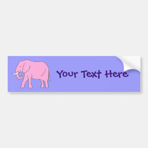 Baby Pink Elephant Walking Autoaufkleber