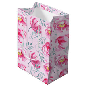 Baby Pink English Rose Mittlere Geschenktüte