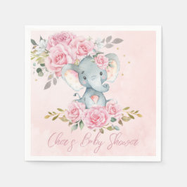 Baby Pink Floral Niedlich Elefanten Twins Baby Dus Serviette