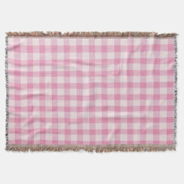 Baby Pink Gingham Decke