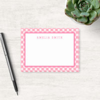 Baby Pink Gingham mit Grenzen