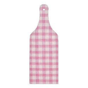 Baby Pink Gingham-Muster Schneidebrett