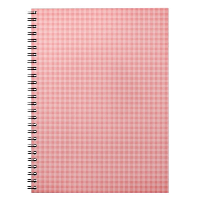Baby Pink Gingham Notizblock (Vorderseite)