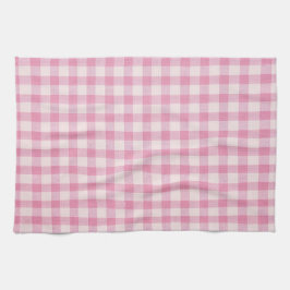 Baby Pink Gingham Pattern Geschirrtuch