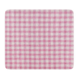 Baby Pink Gingham Pattern Schneidebrett