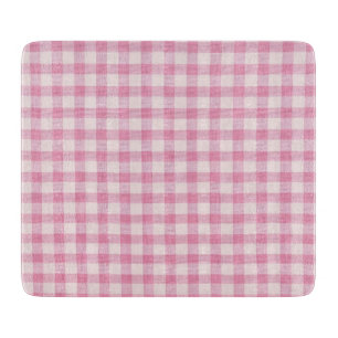 Baby Pink Gingham Schneidebrett