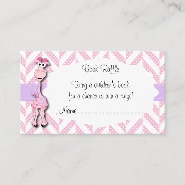 Baby Pink Giraffe Baby Boy Duschbühne Begleitkarte (Vorderseite)