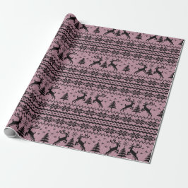 Baby Pink Girl Reindeer Sweater Weihnachten Geschenkpapier