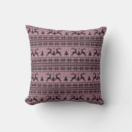 Baby Pink Girl Reindeer Sweater Weihnachten Kissen