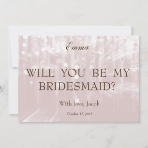 Baby Pink Glitzer wird meine Bridesmaid sein Einladung