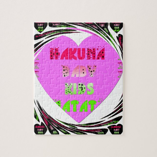 Baby Pink Hearts Hakuna Matata Baby Kids Design.p (Vertikal)