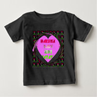Baby Pink Hearts Hakuna Matata Baby Kids Design.p