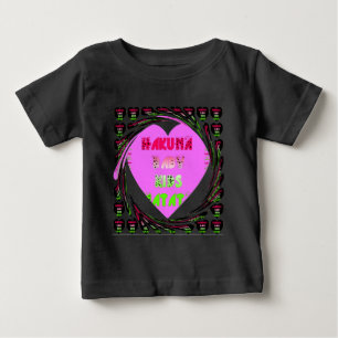 Baby Pink Hearts Hakuna Matata Baby Kids Design.p T-shirt