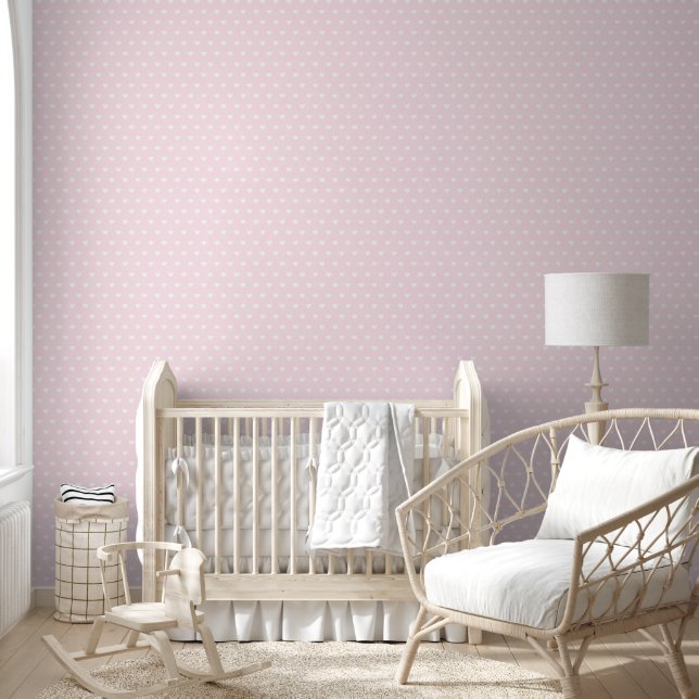 Baby Pink Hearts Kinder Zimmer Kinderzimmer Zuhaus Tapete (Kinder)