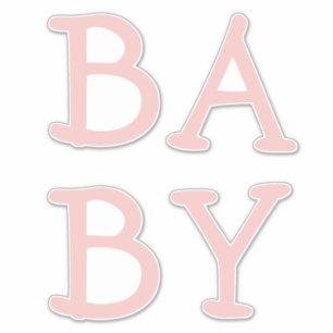 Baby Pink Kinderzimmer kundenspezifisch geschnitte Aufkleber
