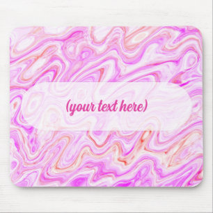 Baby-Pink-Marmor-Textur Abstrakte Flüssige Farbe Mousepad