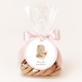 Baby Pink Pampas Grass Giraffe Baby Dusche Geschenkanhänger