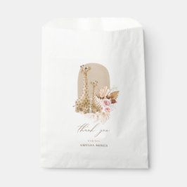 Baby Pink Pampas Grass Giraffe Baby Dusche Geschenktütchen