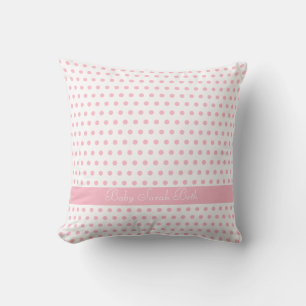 Baby Pink Punkt Pattern Kissen