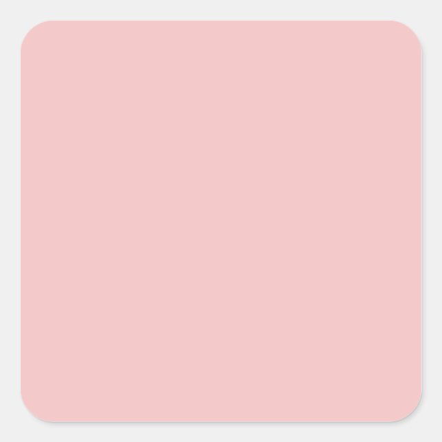 Baby Pink Quadratischer Aufkleber (Vorderseite)