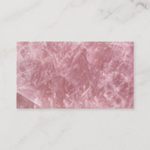 Baby Pink Rose Quarz Kristalldruck Visitenkarte