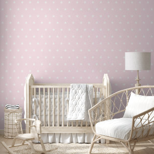 Baby Pink Stars Kinderzimmer Kindergarten Hauswand Tapete