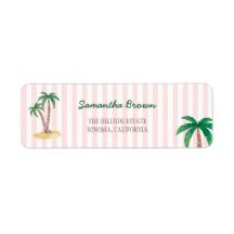 Baby Pink Streifen Palm Beach Party