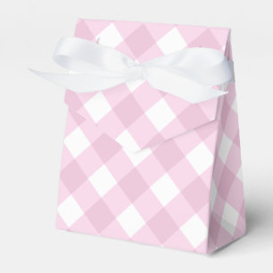 Baby Pink und White Gingham Muster Geschenkschachtel