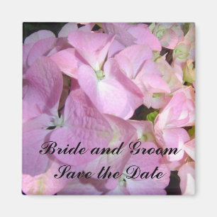 Baby Pinke Hortensien Save-the-Date-Karte Magnet
