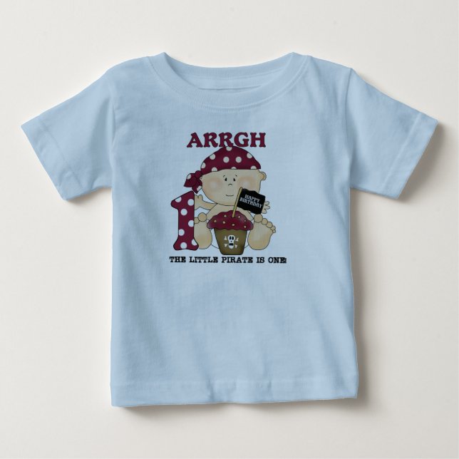 Baby Pirate 1er Anniversaire Tshirts et cadeaux (Devant)
