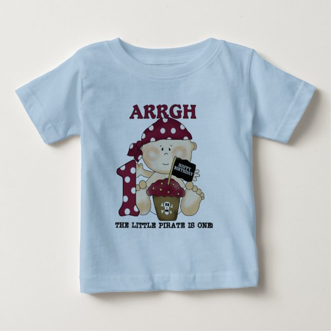Baby Pirate 1er Anniversaire Tshirts et cadeaux (Devant)