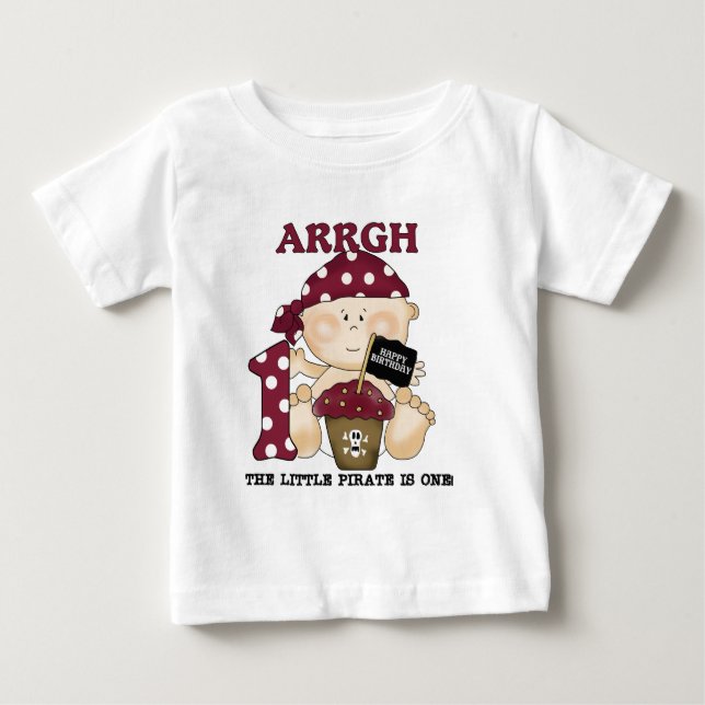 Baby Pirate 1er Anniversaire Tshirts et cadeaux (Devant)