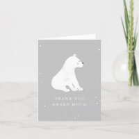 Baby Polar Bear Gray Winter Baby Dusche Vielen Dan