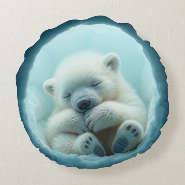 Baby Polar Bear Kissen Kissen (Rückseite)