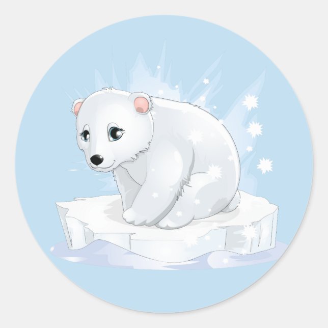 Baby Polar Bear Stickers (Vorderseite)