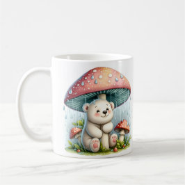 Baby Polar Bear unter Pilzschirm Kaffeetasse