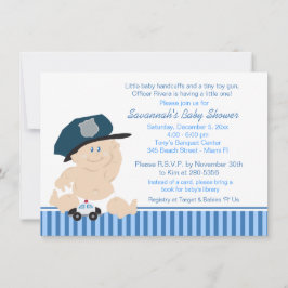 Baby Polizist Police Officer Kinderdusche Einladun Einladung