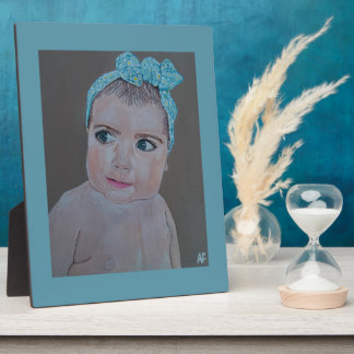 Baby-Porträtmalerei von Alfred Fox Fotoplatte