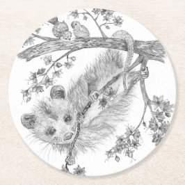Baby Possum Paper Untersetzer
